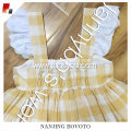 Yellow check well dressed wolf remake smocked dress